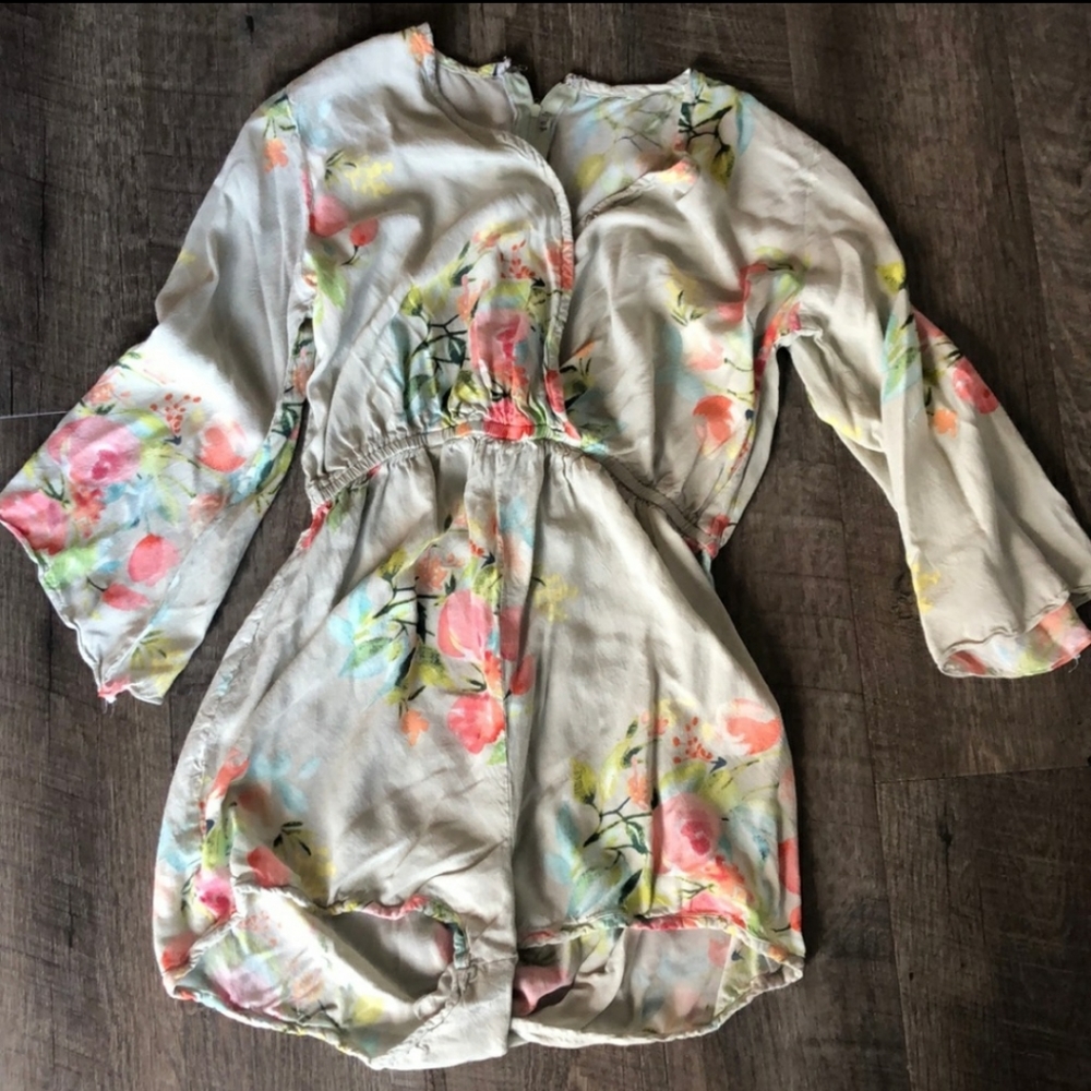 Handmade super soft floral romper